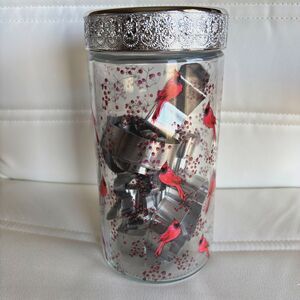 Set Of 9 Stainless Steel Cookie Cutters Let It Snow Cardinal Heavyweight 9" Jar